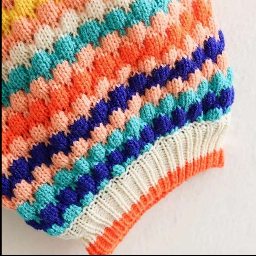 Bright Multi-Color Crochet Cardigan Sweater - Women - Picture 5 of 6
